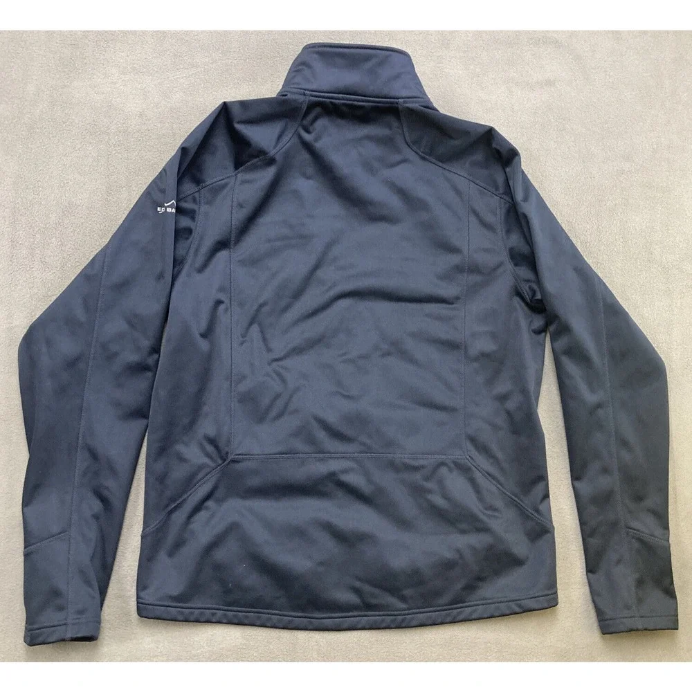 Eddie Bauer Trail Soft Shell Jacket. Navy Blue Mens Size L EB542 Full Zip